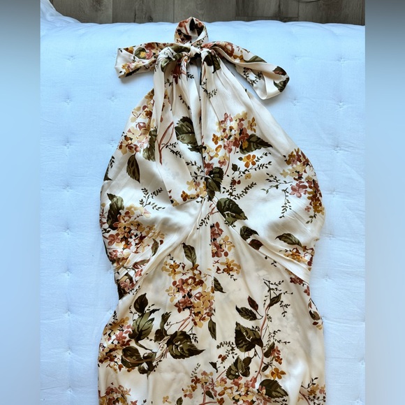 Reformation 2 Veria Silk Maxi Dress Halter Neck Bella - Picture 8 of 14